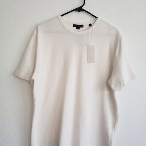 Vince Off-White Short Sleeve Pima Cotton T-shirt